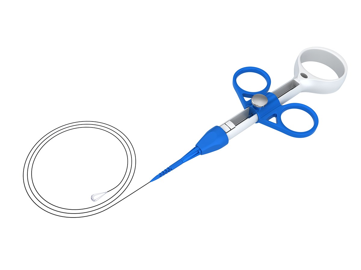 Coșuleț de extracție a calculilor fără vârf (tipless), din nitinol